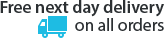 Free next day delivery on all orders